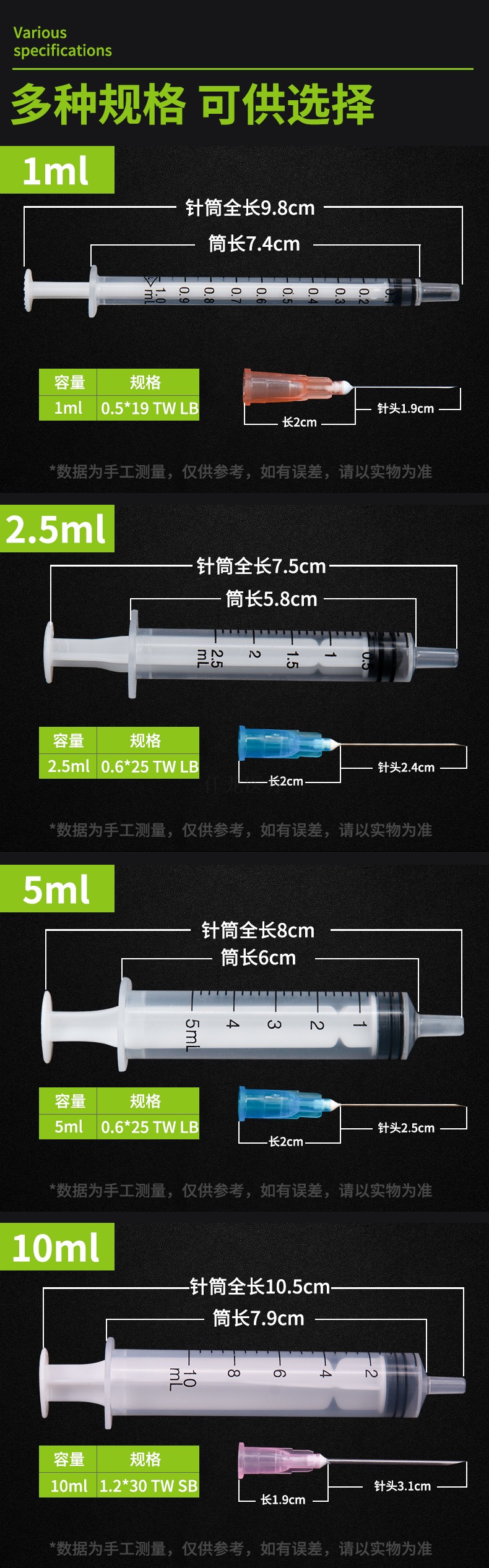 50毫升注射器其他型號規格