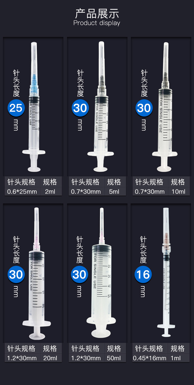 魯爾鎖注射器型號規(guī)格